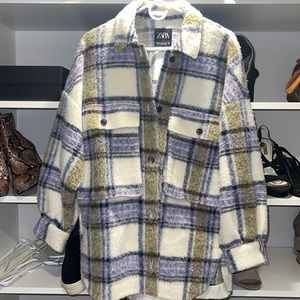 Zara Plaid Overshirt Shacket